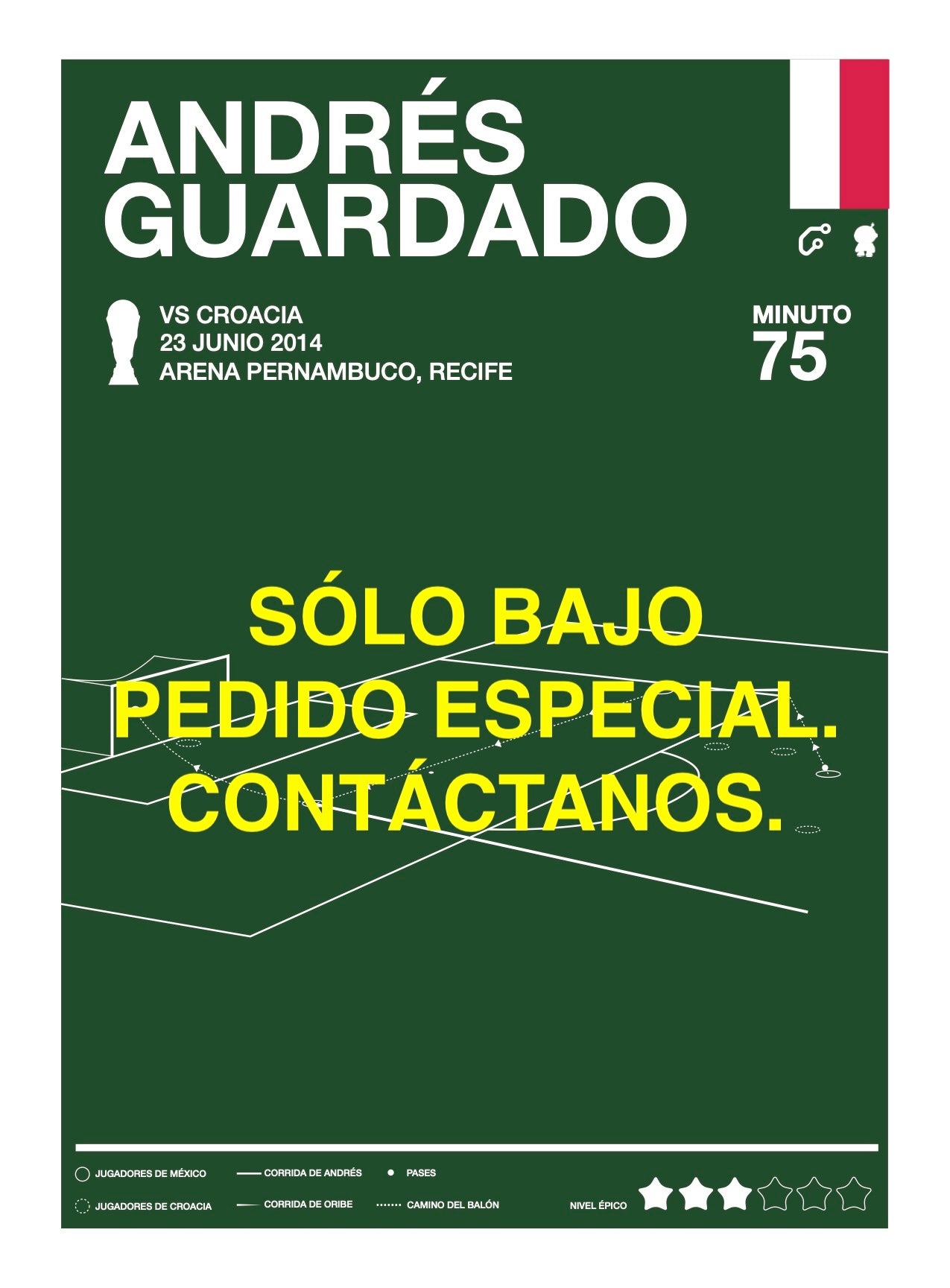 Gol de Andrés Guardado en Brasil 2014