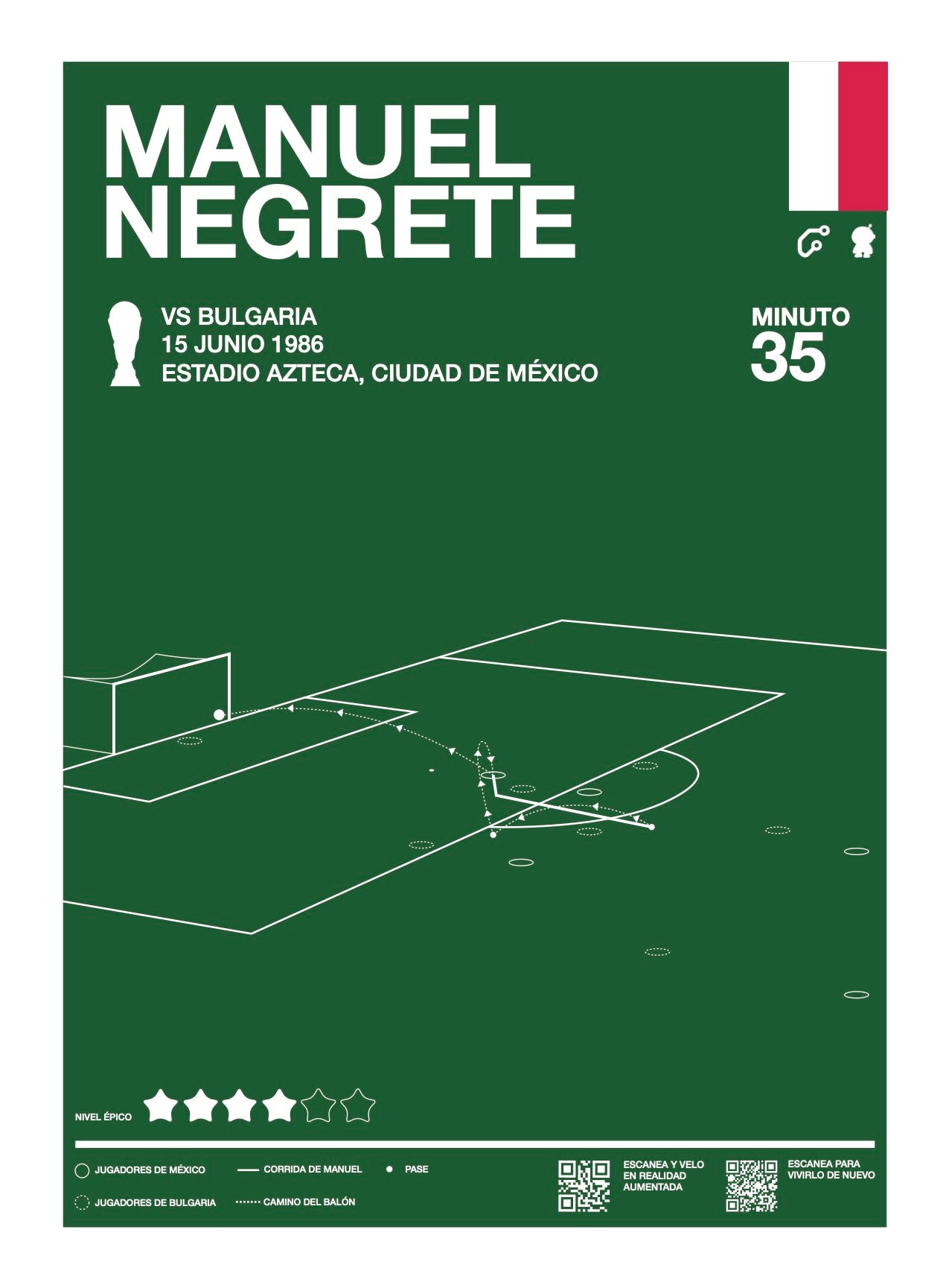 Gol de Manuel Negrete en México 1986