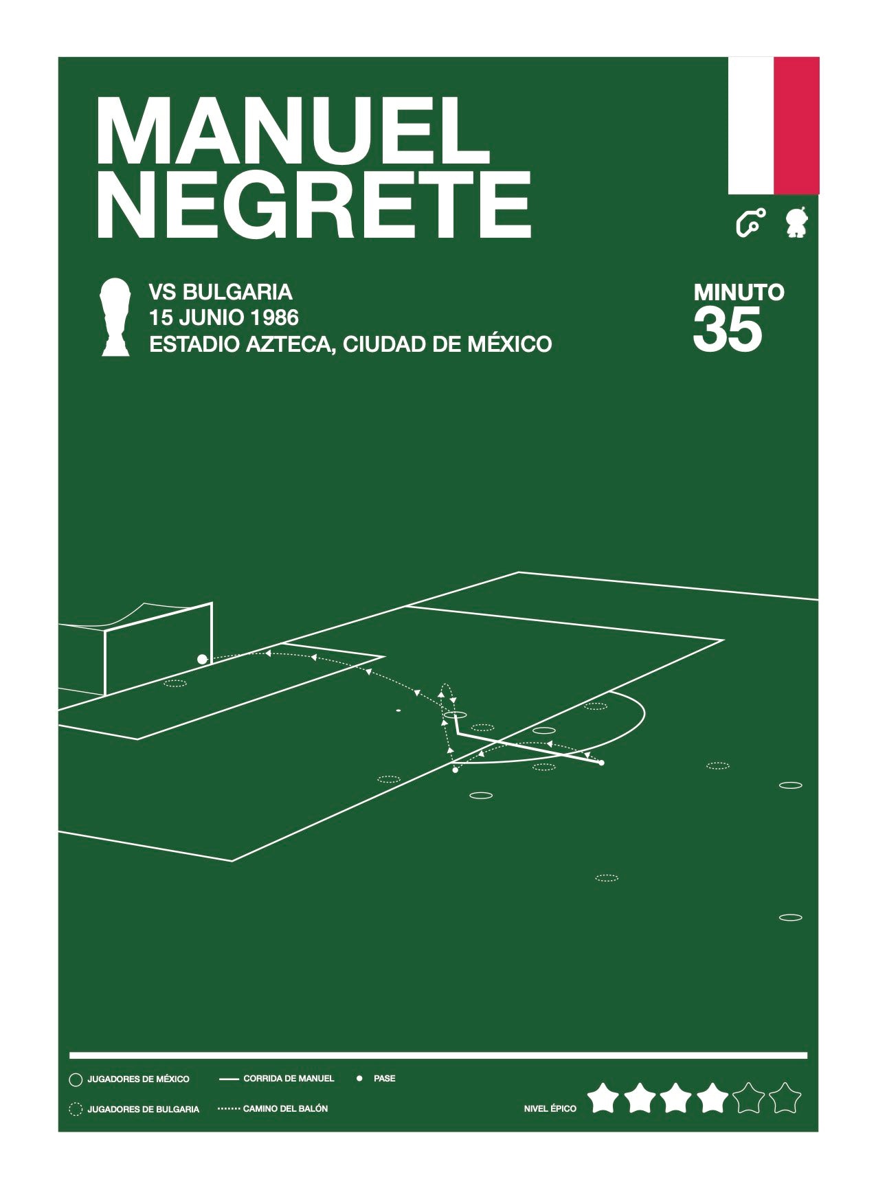 Gol de Manuel Negrete en México 1986