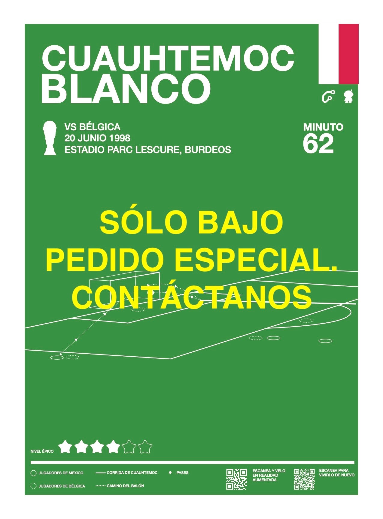 Gol de Cuauhtemoc Blanco en Francia 1998