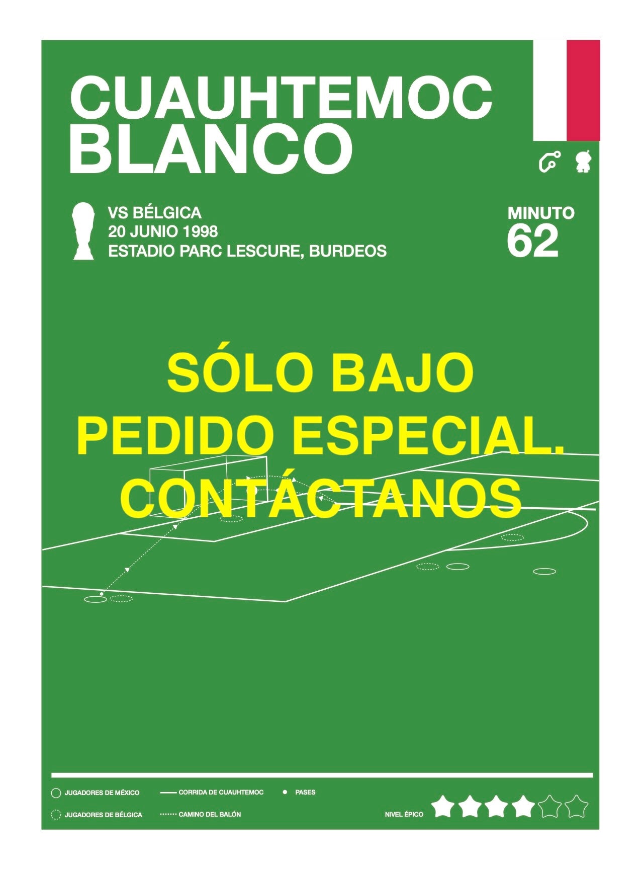 Gol de Cuauhtemoc Blanco en Francia 1998