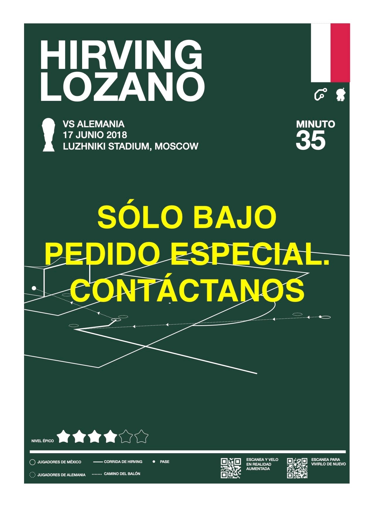 Gol de Hirving "Chucky" Lozano en Rusia 2018