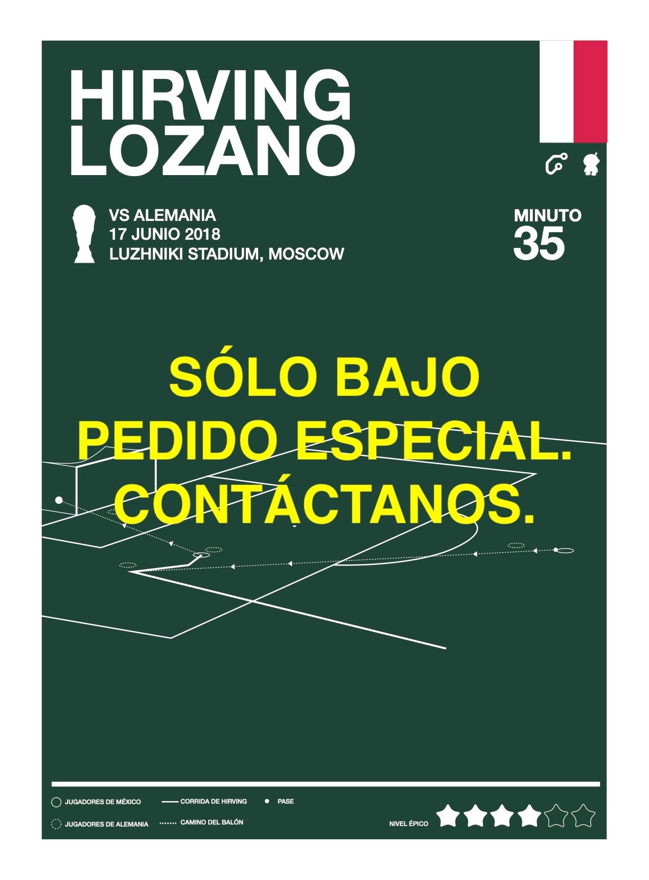 Gol de Hirving "Chucky" Lozano en Rusia 2018